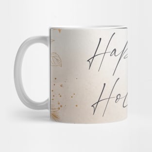 Xmas Card - Golden Leaves Mug